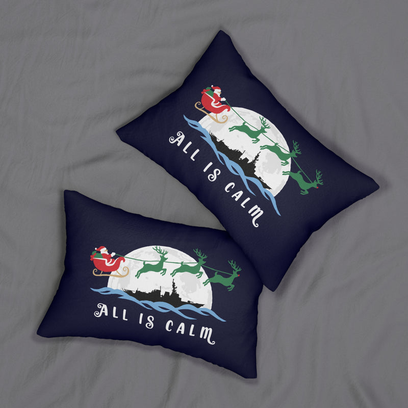 All Is Calm Lumbar 20x14 Pillow: Destroyer