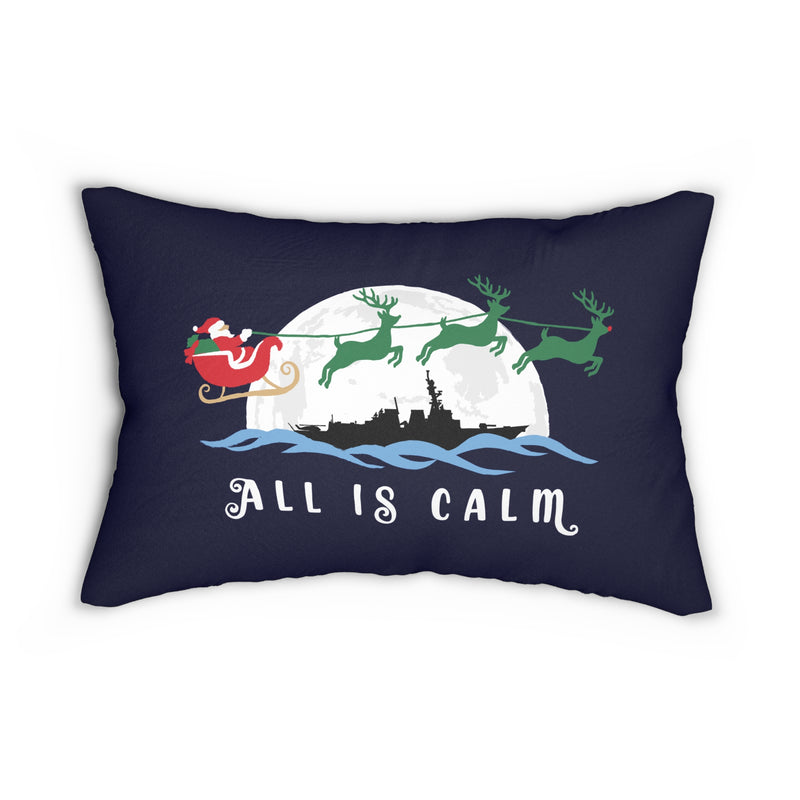 All Is Calm Lumbar 20x14 Pillow: Destroyer