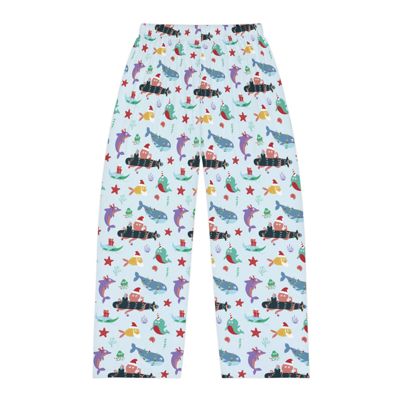Kraken Christmas Men's Lounge Pants: Blue