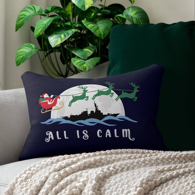 All Is Calm Lumbar 20x14 Pillow: Destroyer