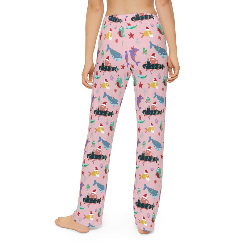 Kraken Christmas Kids Lounge Pants: Pink