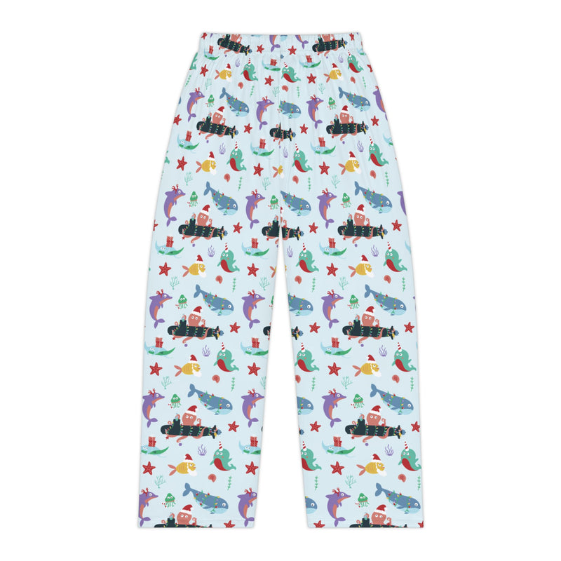 Kraken Christmas Women's Lounge Pants: Blue