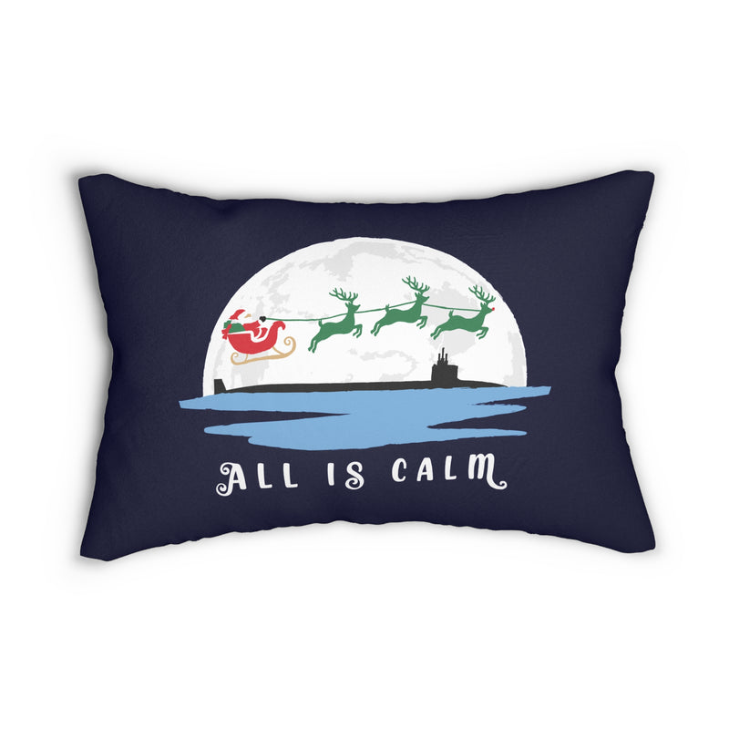All Is Calm Lumbar 20x14 Pillow: Submarine