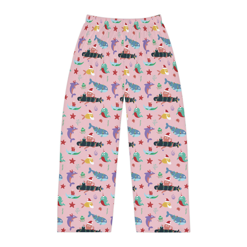 Kraken Christmas Men's Lounge Pants: Pink