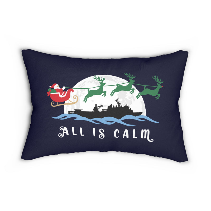 All Is Calm Lumbar 20x14 Pillow: Amphib