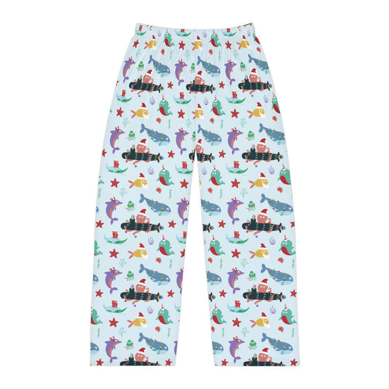 Kraken Christmas Men's Lounge Pants: Blue
