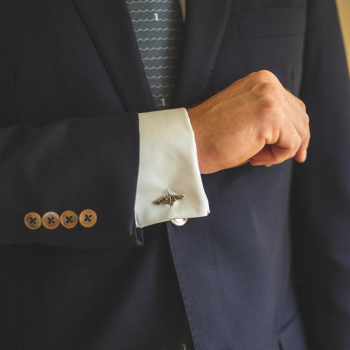 Silver Submarine Dolphins Cufflinks