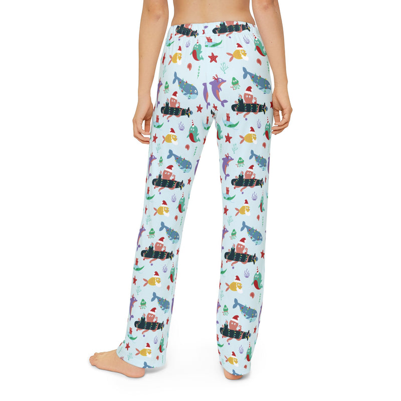 Kraken Christmas Kids Lounge Pants: Blue