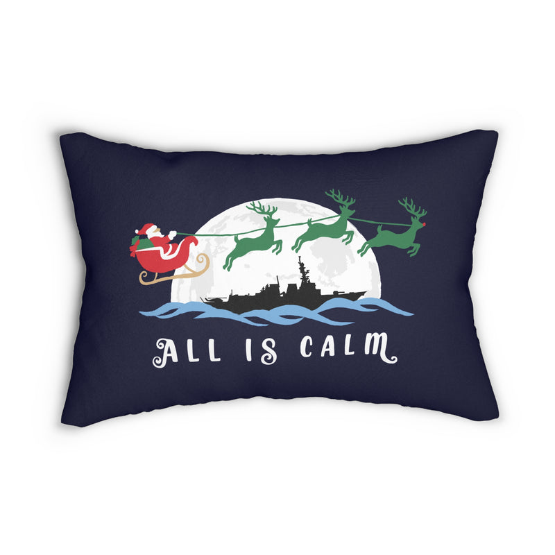 All Is Calm Lumbar 20x14 Pillow: Destroyer