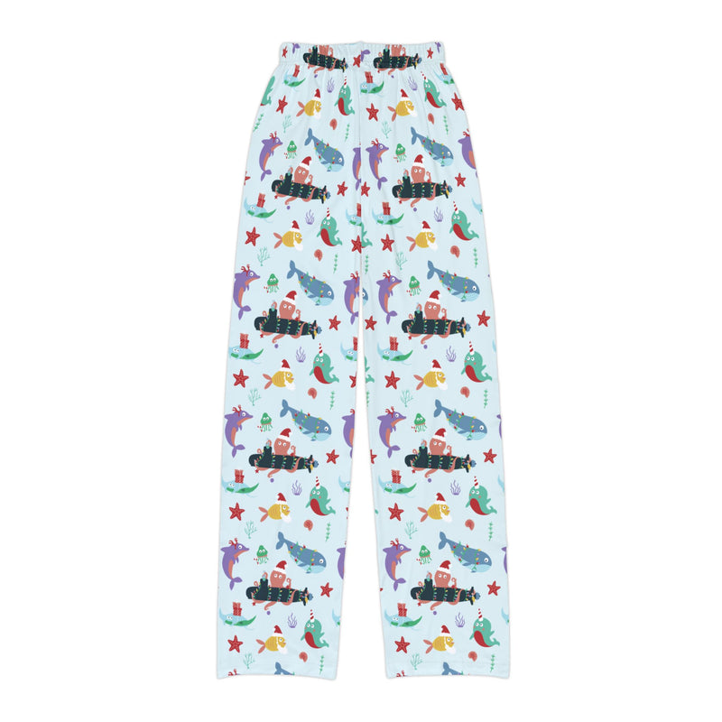 Kraken Christmas Kids Lounge Pants: Blue