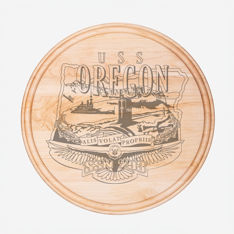 USS Oregon Round Charcuterie Board