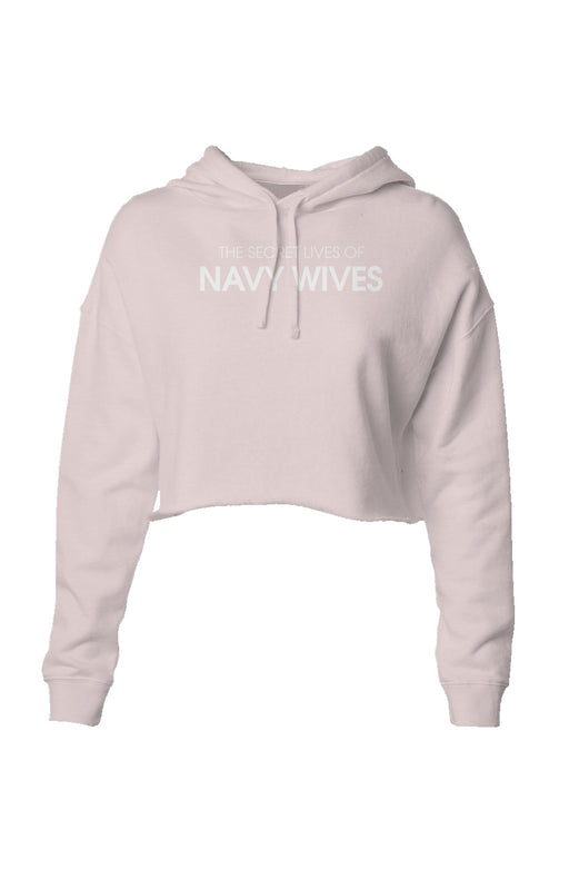 The Secret Lives of Navy Wives Lightweight Crop Embroidered Hoodie