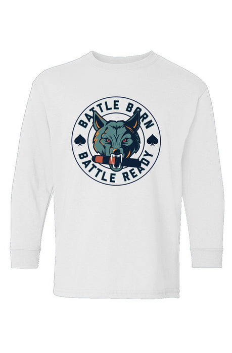 USS Nevada Blue FRG Youth Long Sleeve T-Shirt