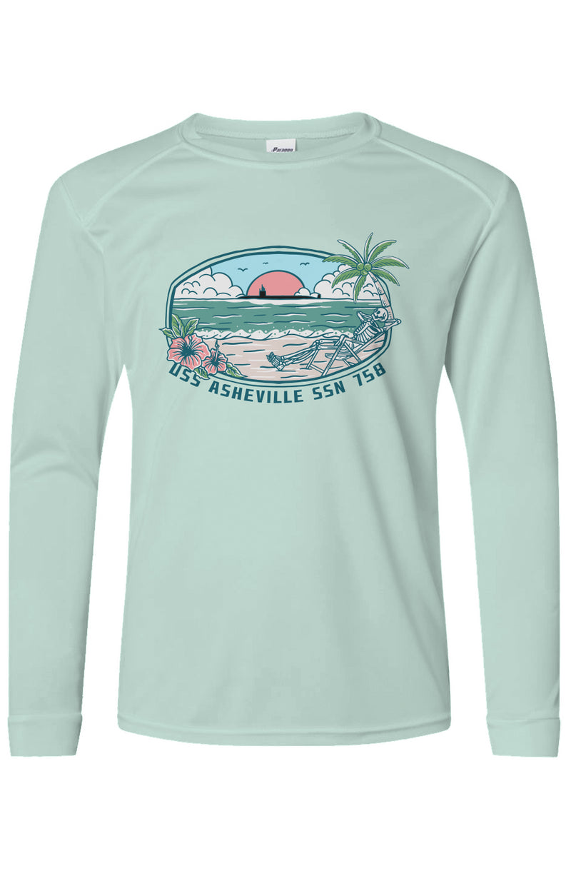 USS Asheville Youth Long Sleeve Sun Shirt