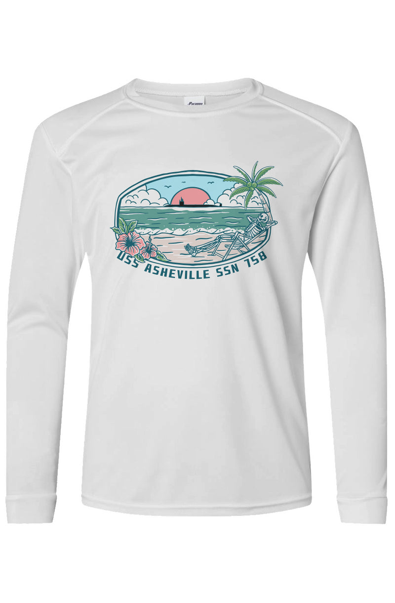 USS Asheville Youth Long Sleeve Sun Shirt