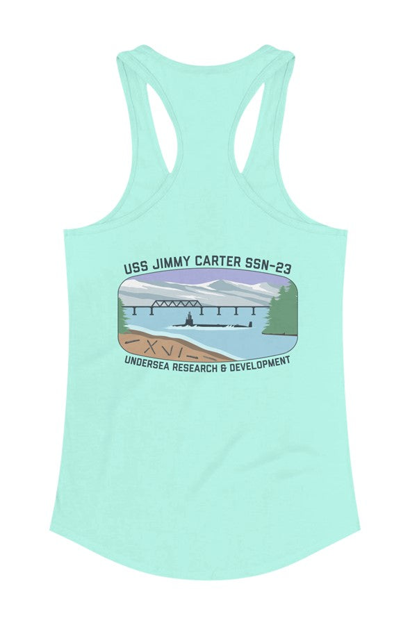 USS Jimmy Carter FRG Womens Racerback Tank