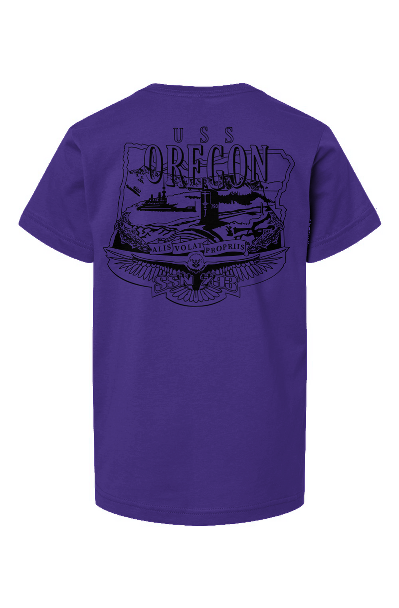 USS Oregon Crest Youth T Shirt
