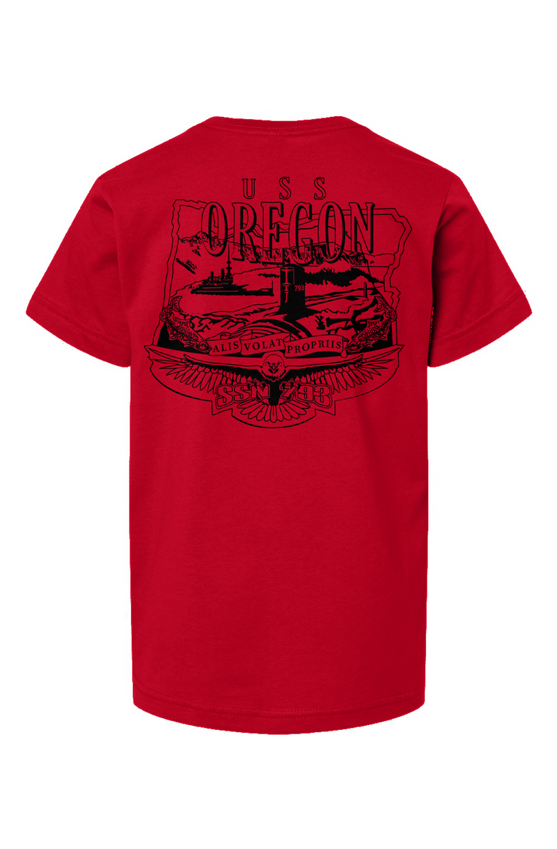 USS Oregon Crest Youth T Shirt