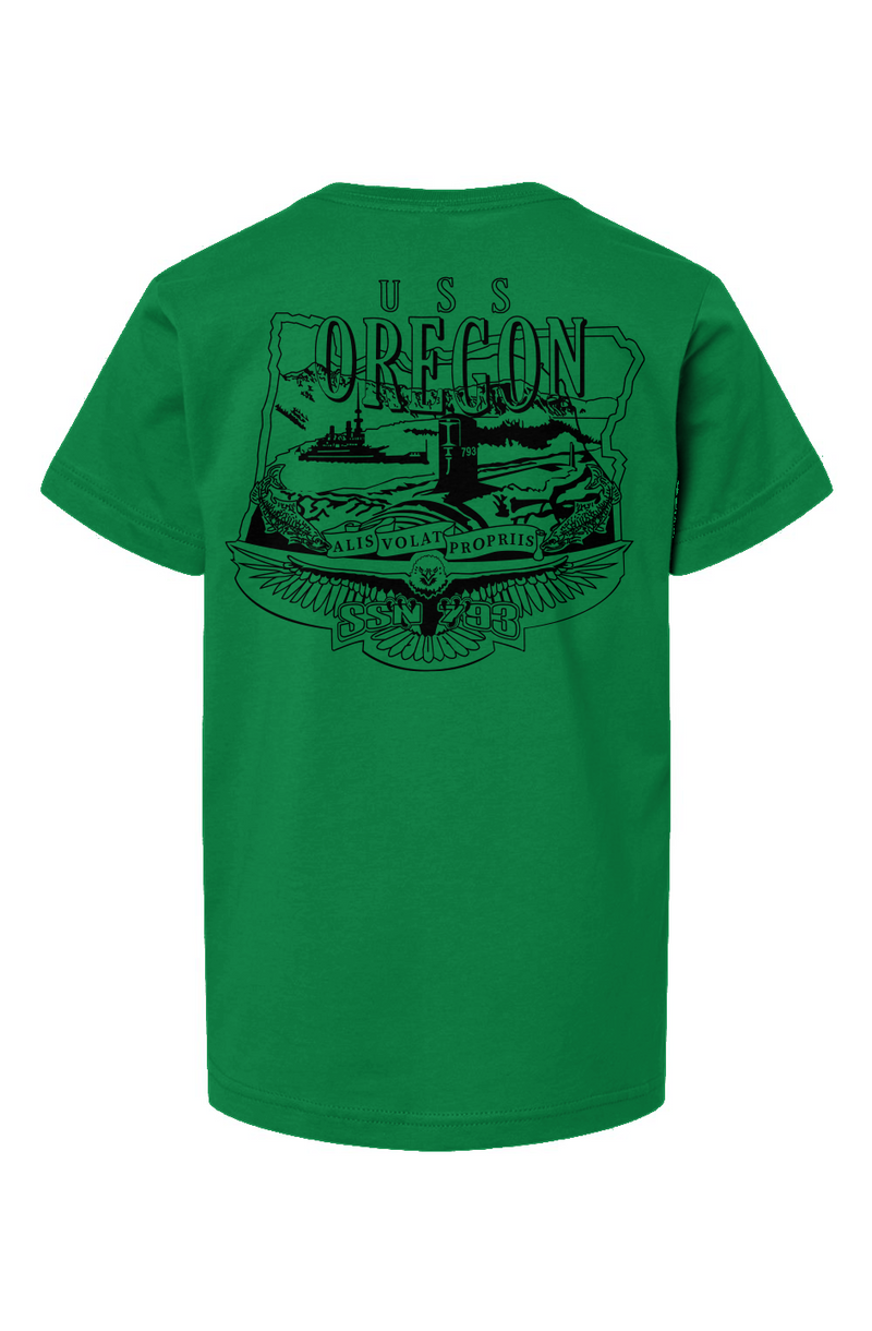 USS Oregon Crest Youth T Shirt