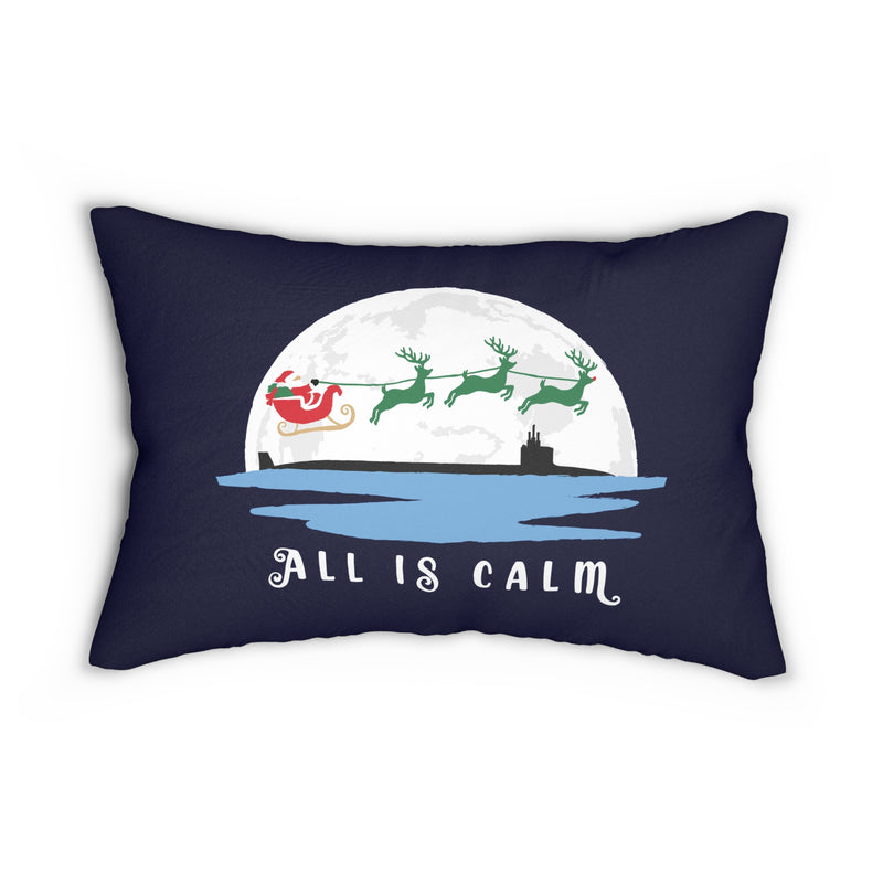 All Is Calm Lumbar 20x14 Pillow: Submarine