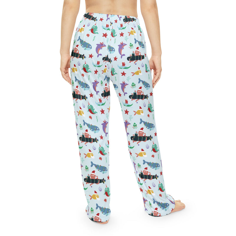 Kraken Christmas Women's Lounge Pants: Blue