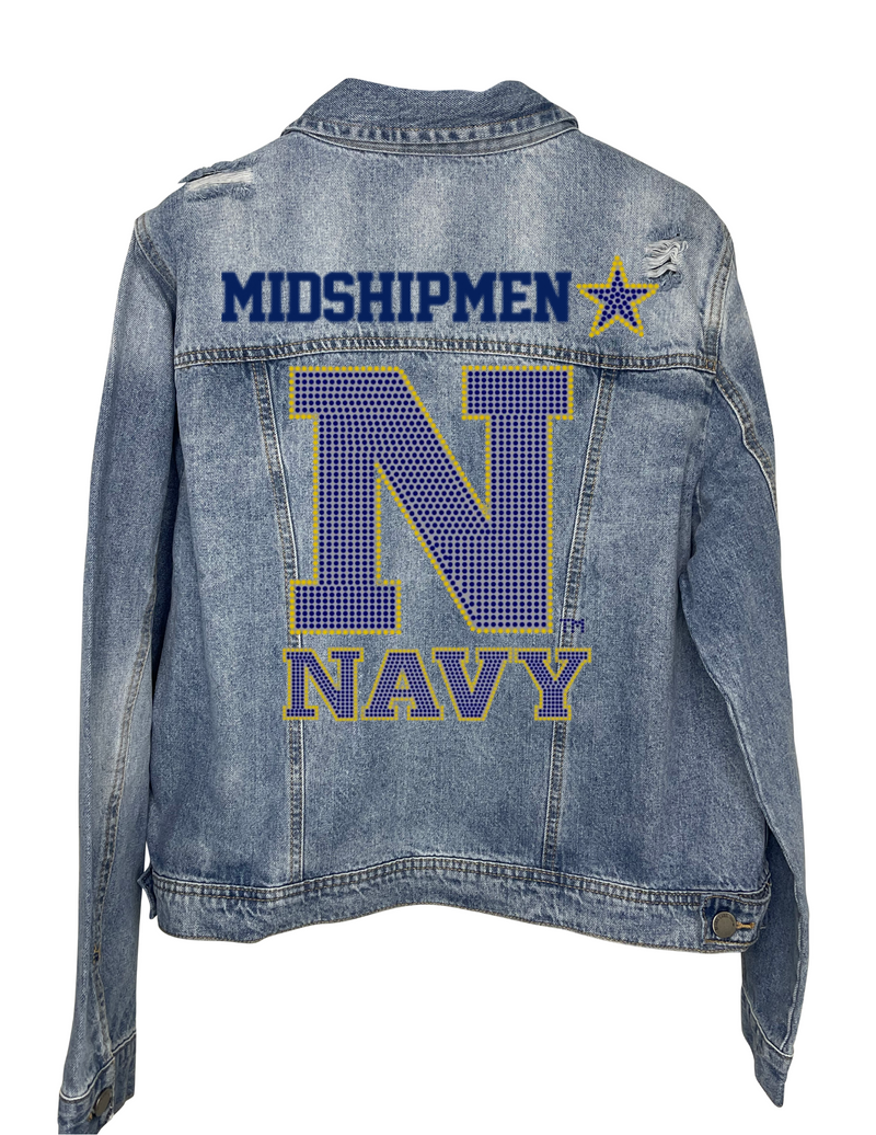 United States Naval Academy Midshipmen Licensed Game Day Denim Jacket