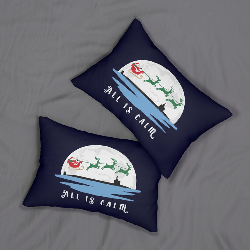All Is Calm Lumbar 20x14 Pillow: Submarine