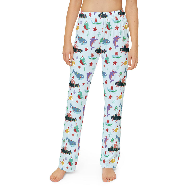 Kraken Christmas Kids Lounge Pants: Blue