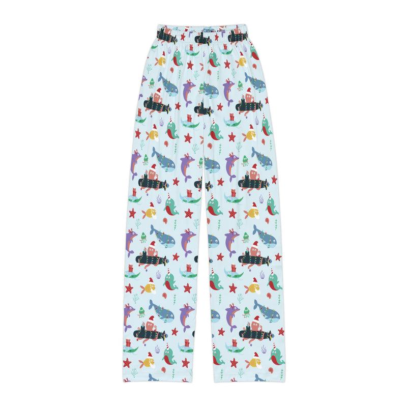 Kraken Christmas Kids Lounge Pants: Blue