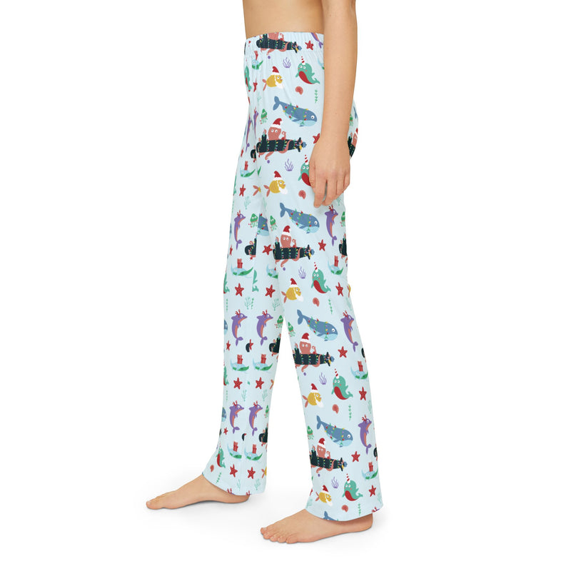 Kraken Christmas Kids Lounge Pants: Blue