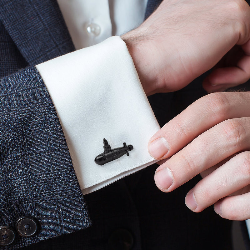 Submarine Black 3D Cufflinks