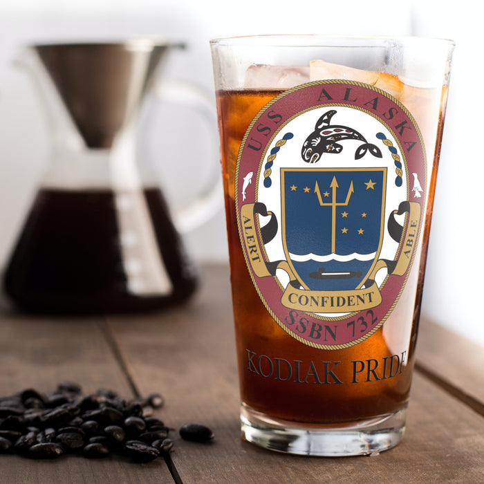 USS Alaska Pint Glass Set of 2