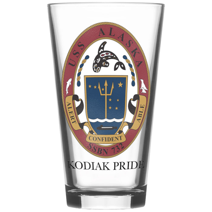 USS Alaska Pint Glass Set of 2