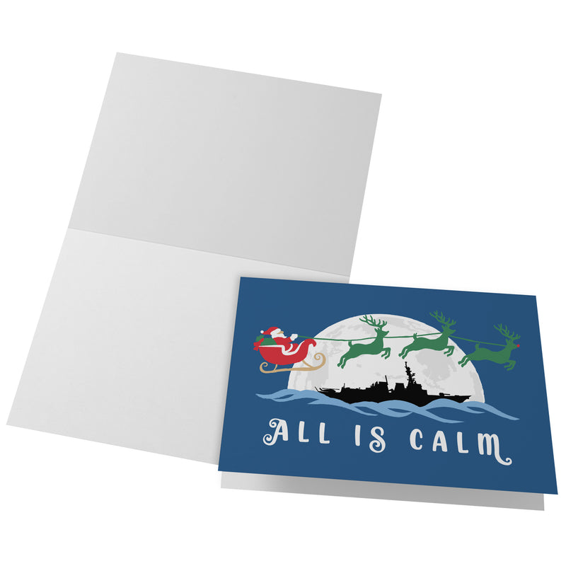All Is Calm Destroyer Christmas Card Set