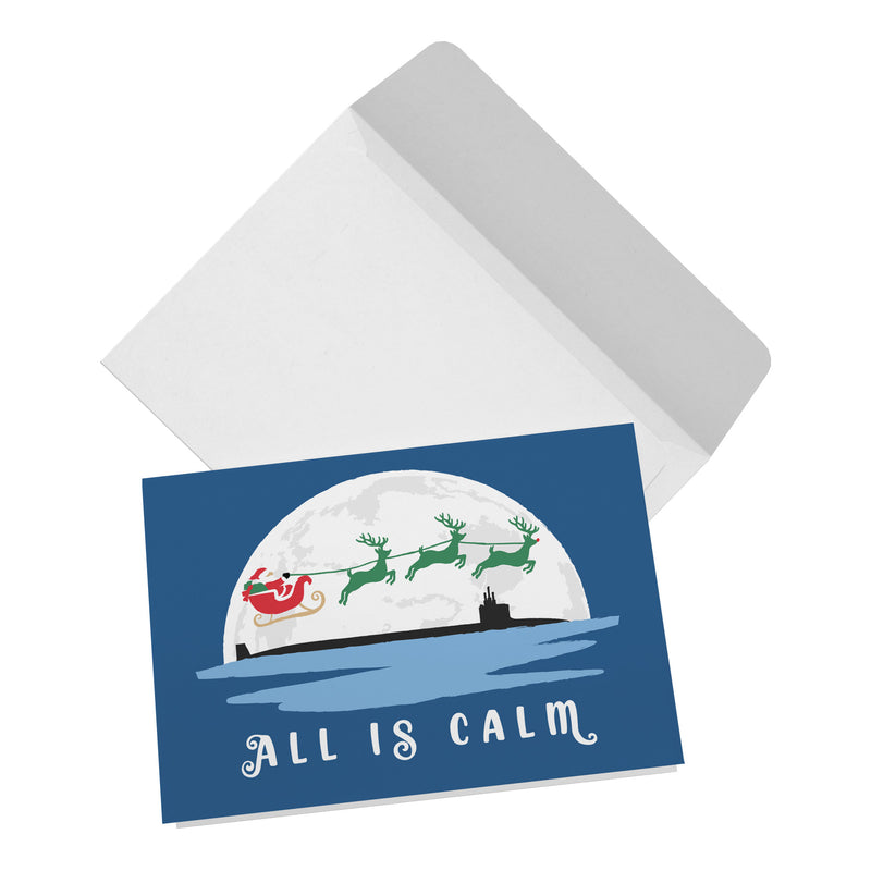 All Is Calm Christmas Card Set: Submarine