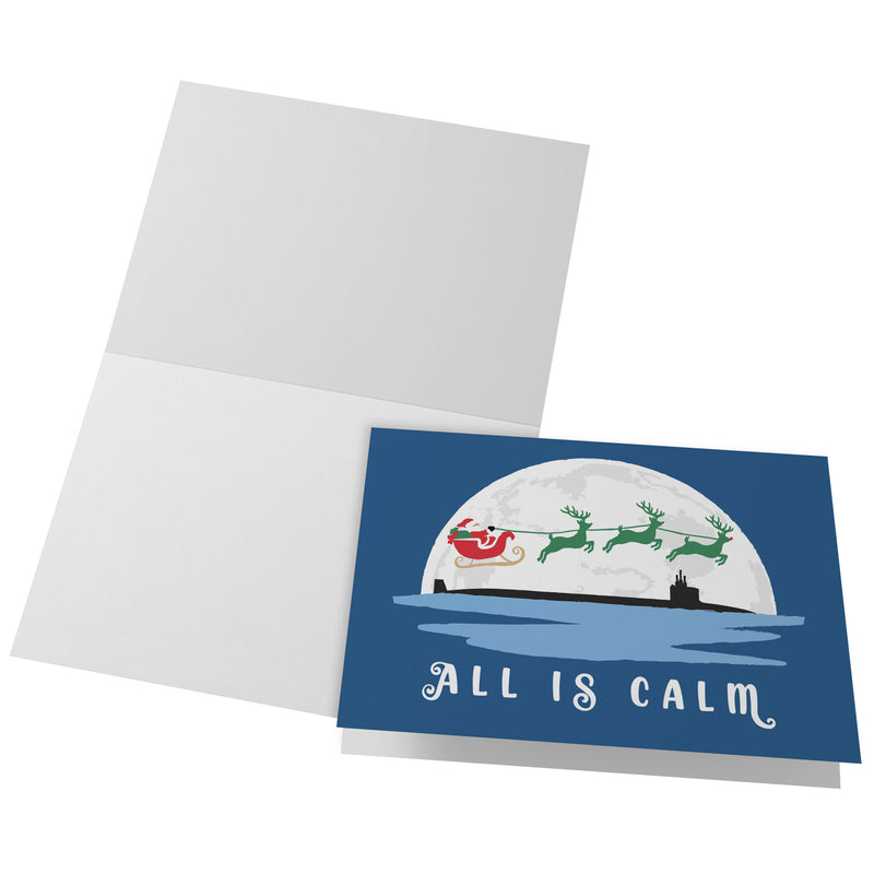All Is Calm Christmas Card Set: Submarine