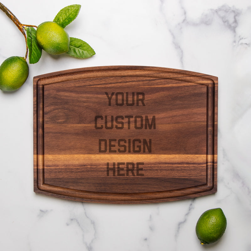 Custom Wood Cutting Board with Groove
