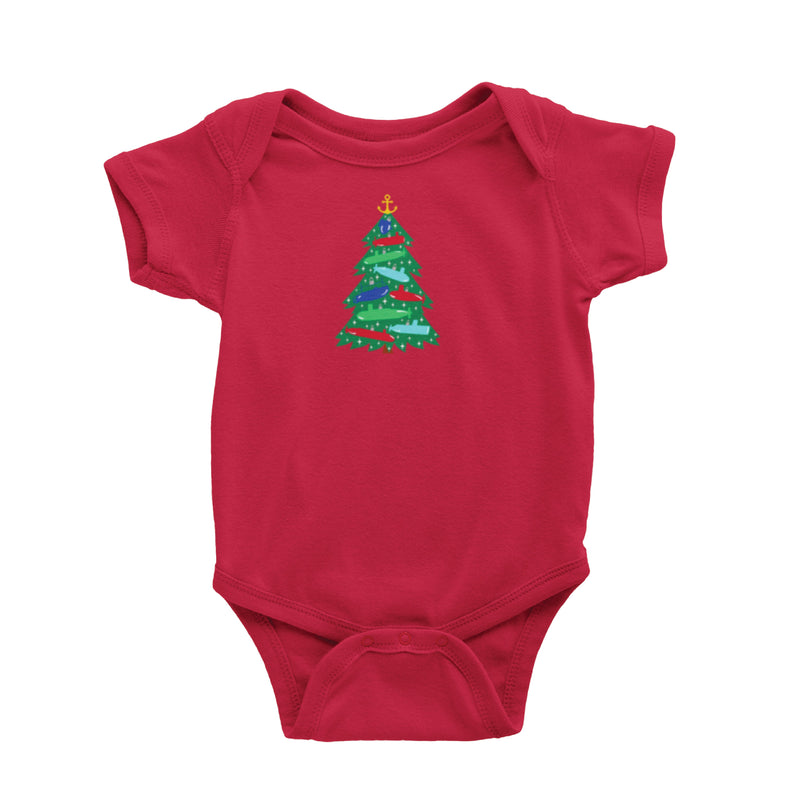 Submarine Christmas Tree Baby Onesie