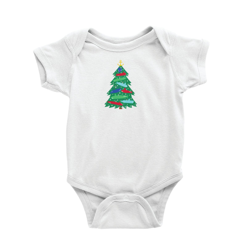 Submarine Christmas Tree Baby Onesie