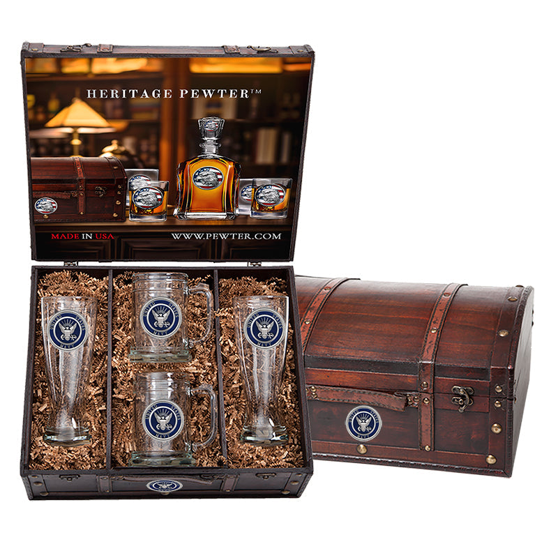 Navy Beer Chest Set