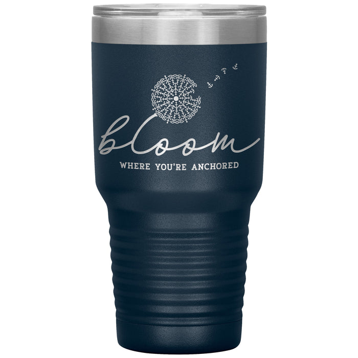 Bloom Where You're Anchored 30oz Insulated Tumbler