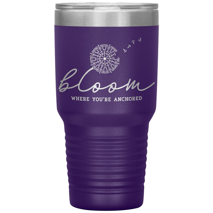 Bloom Where You're Anchored 30oz Insulated Tumbler