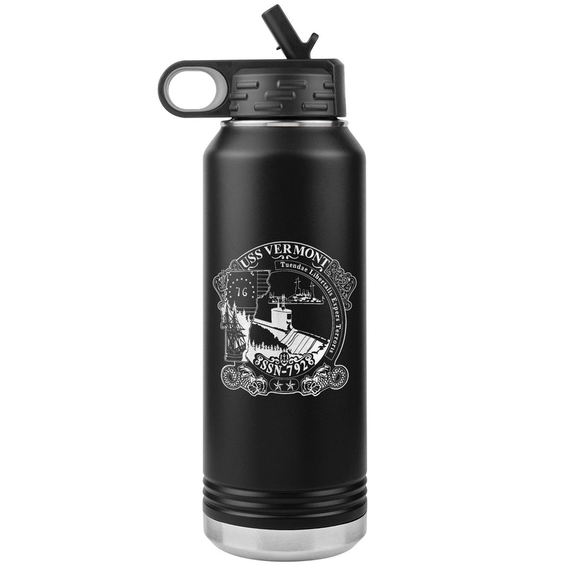 Custom Navy 32oz Insulated Water Bottle