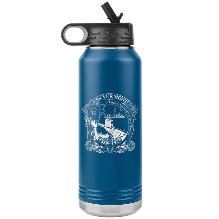 Custom Navy 32oz Insulated Water Bottle