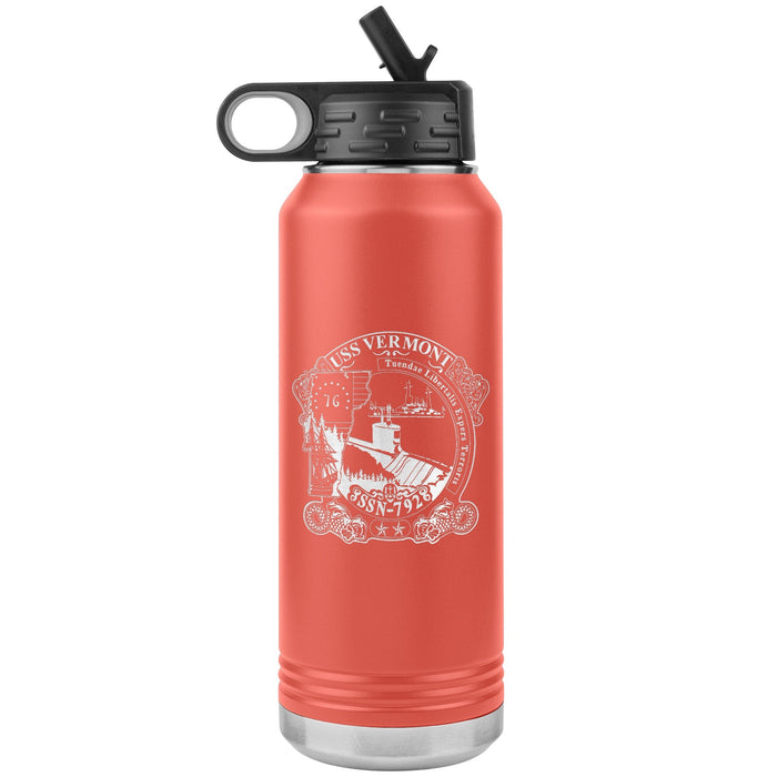 Custom Navy 32oz Insulated Water Bottle