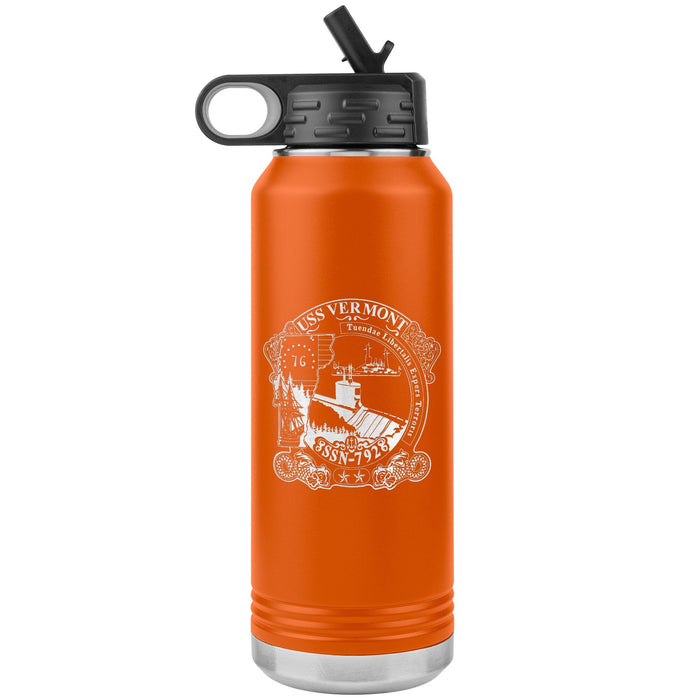 Custom Navy 32oz Insulated Water Bottle