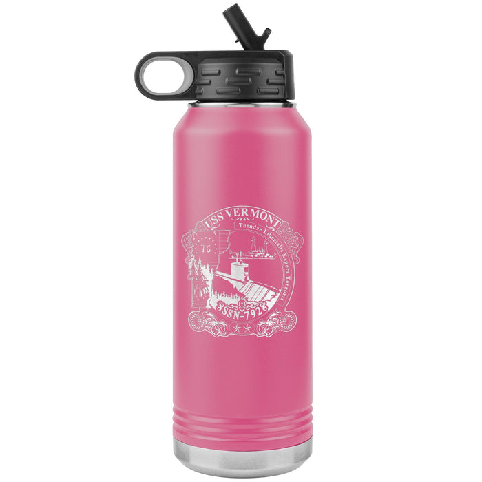 Custom Navy 32oz Insulated Water Bottle