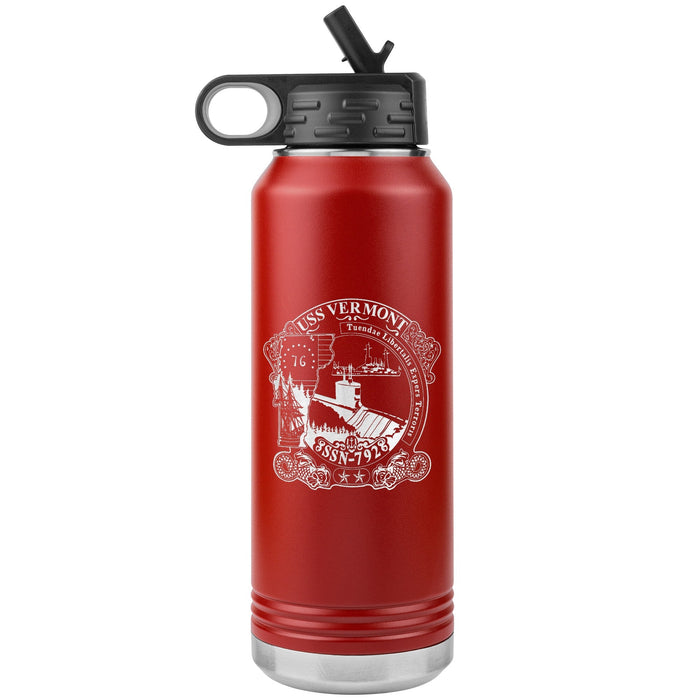 Custom Navy 32oz Insulated Water Bottle