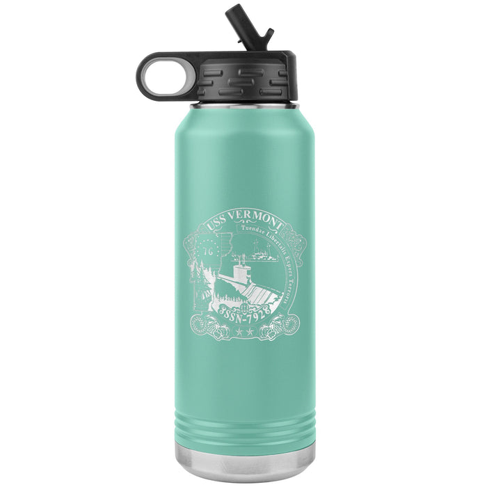 Custom Navy 32oz Insulated Water Bottle