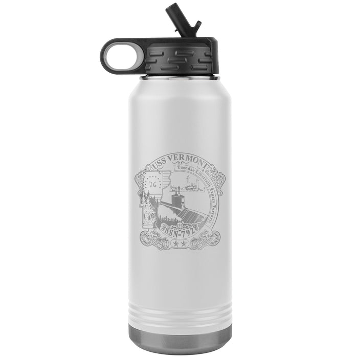 Custom Navy 32oz Insulated Water Bottle